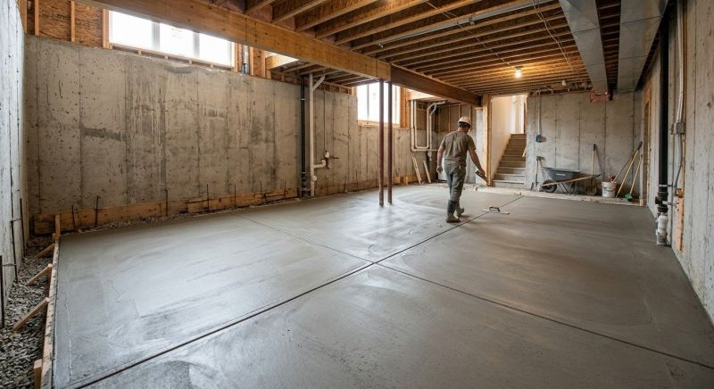 Basement Concrete Installation in Casselton, ND