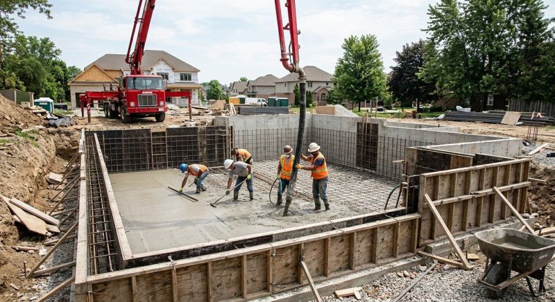 Basement Concrete Installation in Fargo, ND