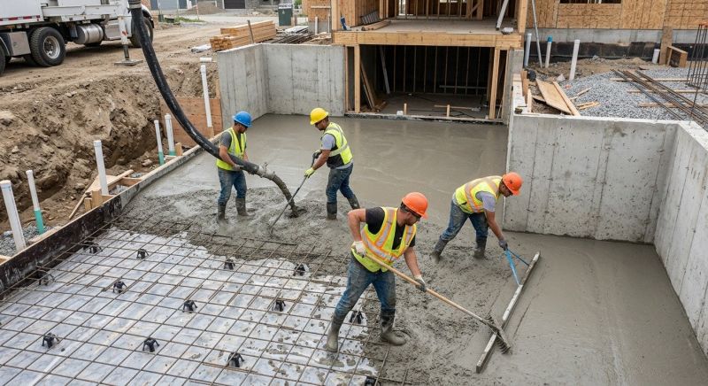 Basement Concrete Installation in Moorhead, MN