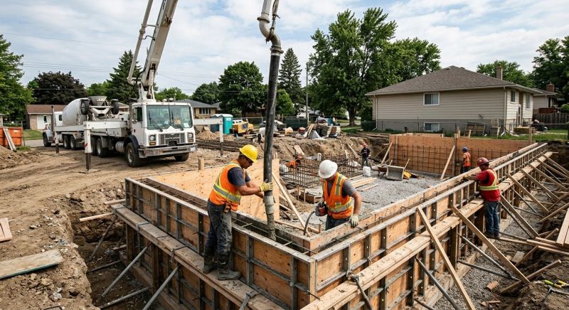 Foundation Pouring in Fargo, ND