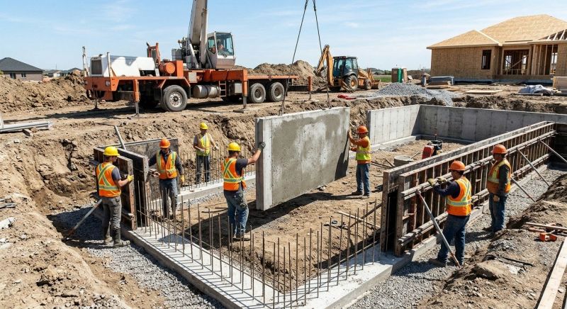 Foundation Wall Pouring in West Fargo, ND
