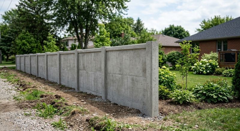 Concrete Fence Installation project example